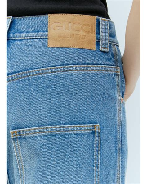 gucci jeans model 14860 campari blue|gucci wide leg jeans.